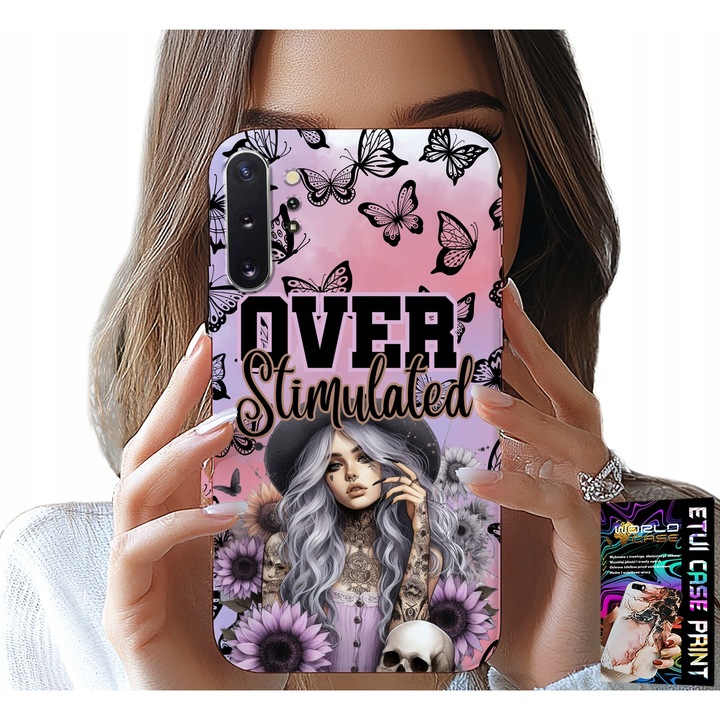 Tok Samsung Note 10 Plus-hoz, World Case, szilikon, színes nyomtatás, személyre szabott készlet