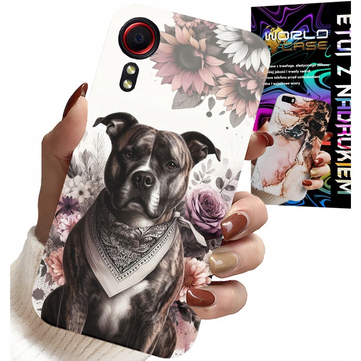 Telefontok, World Case, Samsung Galaxy Xcover 7, szilikon, Pitbull Veszélyes Kutyák nyomtatás