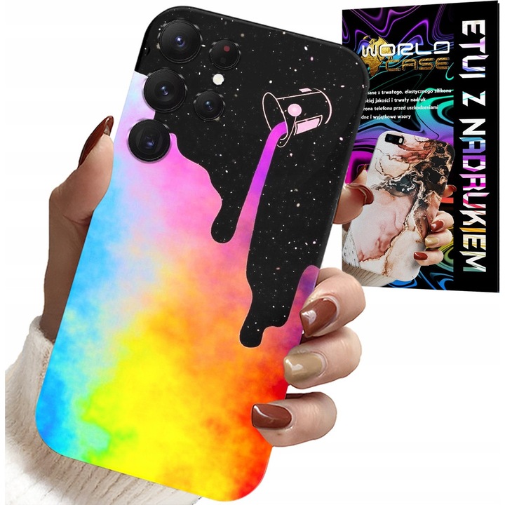 Samsung Galaxy S24 Ultra telefontok, csodálatosan színes, szilikon, egyedi minta