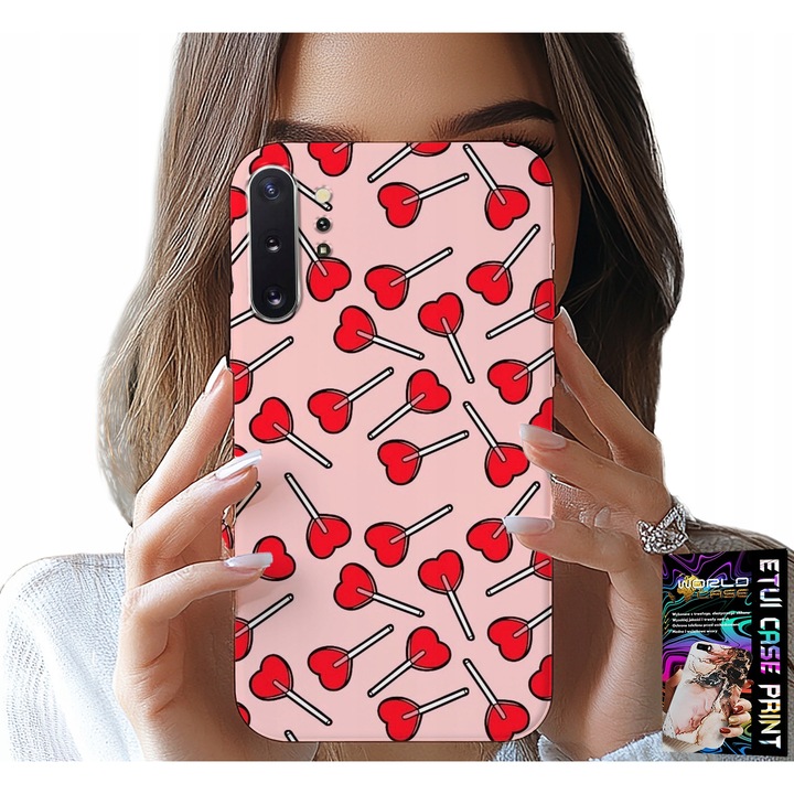 Telefontok, World Case, Lollipop design, védelem, szilikon, Samsung Note 10 Plus-hoz