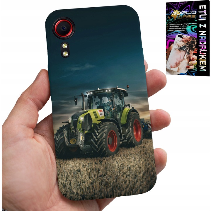 Caz pentru telefon, World Case, Samsung Galaxy Xcover 7, silicon, imprimeu tractor, multicolor