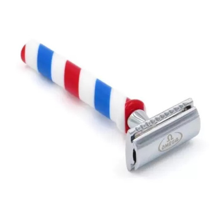 Aparat de ras clasic Omega Barber Pole Double Edge