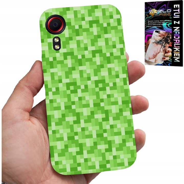 Telefontok, World Case, Pixel Game Patterns, szilikon, Samsung Galaxy Xcover 7-hez