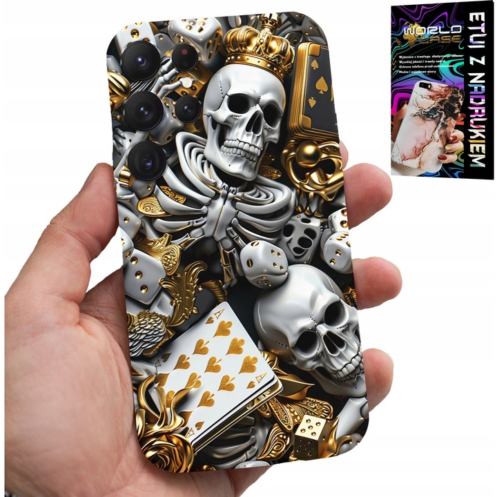 Carcasă pentru Samsung Galaxy S25 Ultra, World Case, design 'King of Poker Dice Ace', silicon, multicolor