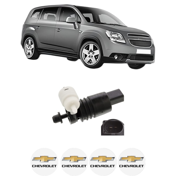 Pompa de apa spalare parbriz CHEVROLET ORLANDO (J309) din 2011-2015, auto, Febi, 4x Stickere auto cu CHEVROLET