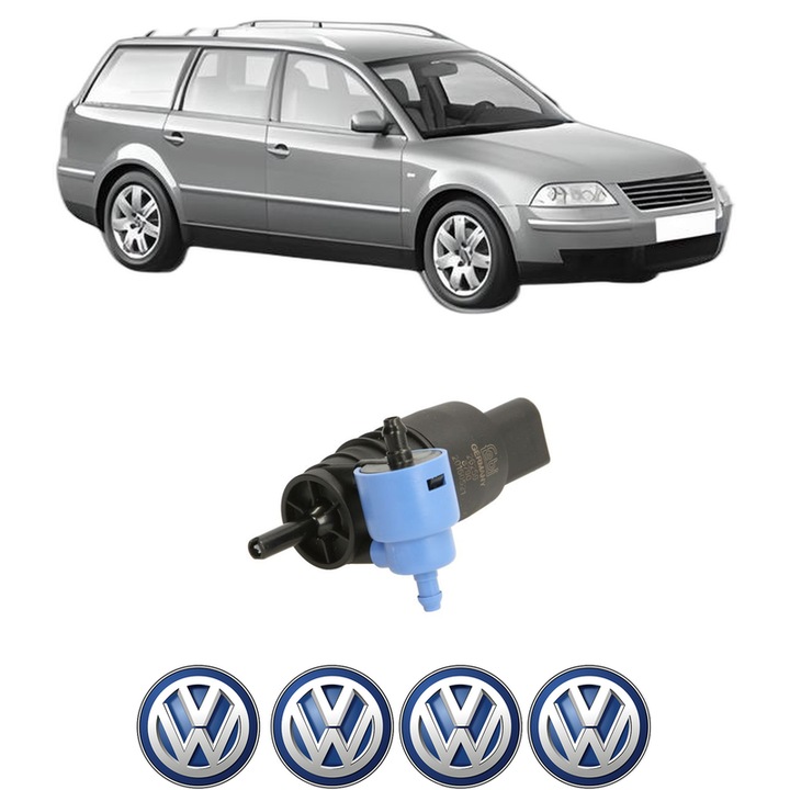 Pompa de apa spalare parbriz Volkswagen PASSAT B5.5 Variant (3B6) din 2000-2005, auto, Febi, 4x Stickere auto cu Volkswagen