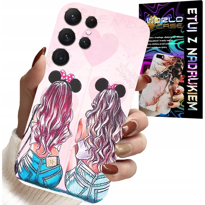 Tok Samsung Galaxy S25 Ultra telefonhoz, World Case, Barátok Mates design, szilikon, többszínű