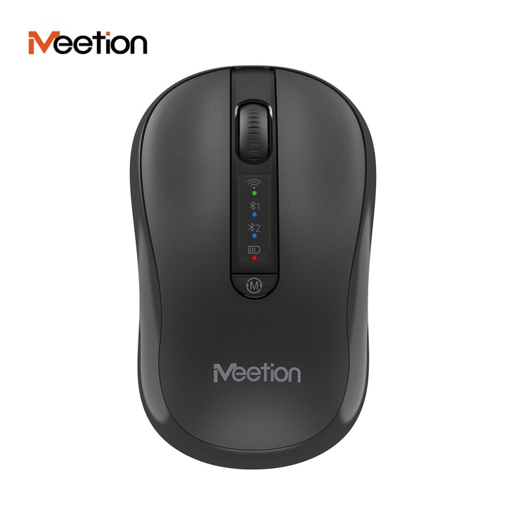 Mouse office wireless si reincarcabil Meetion BTM185R, Negru