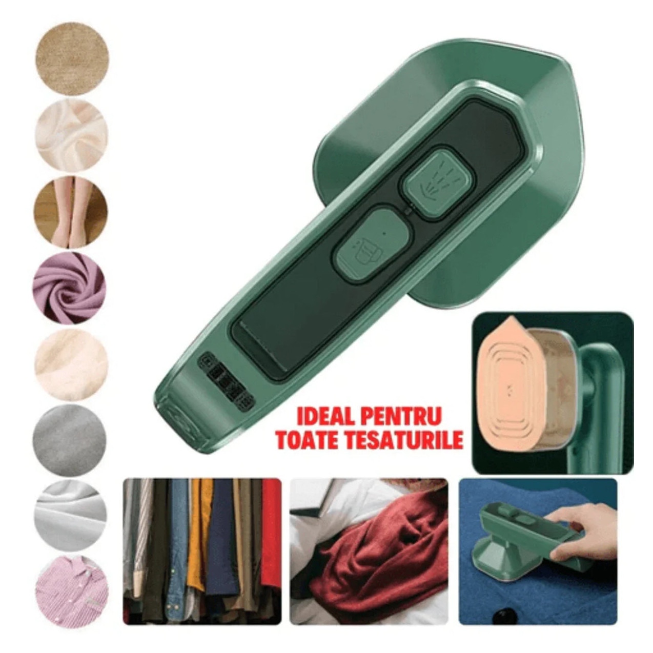 Mini Fier de Calcat Portabil cu Cablu – Ideal pentru Calatorii si Uz Casnic