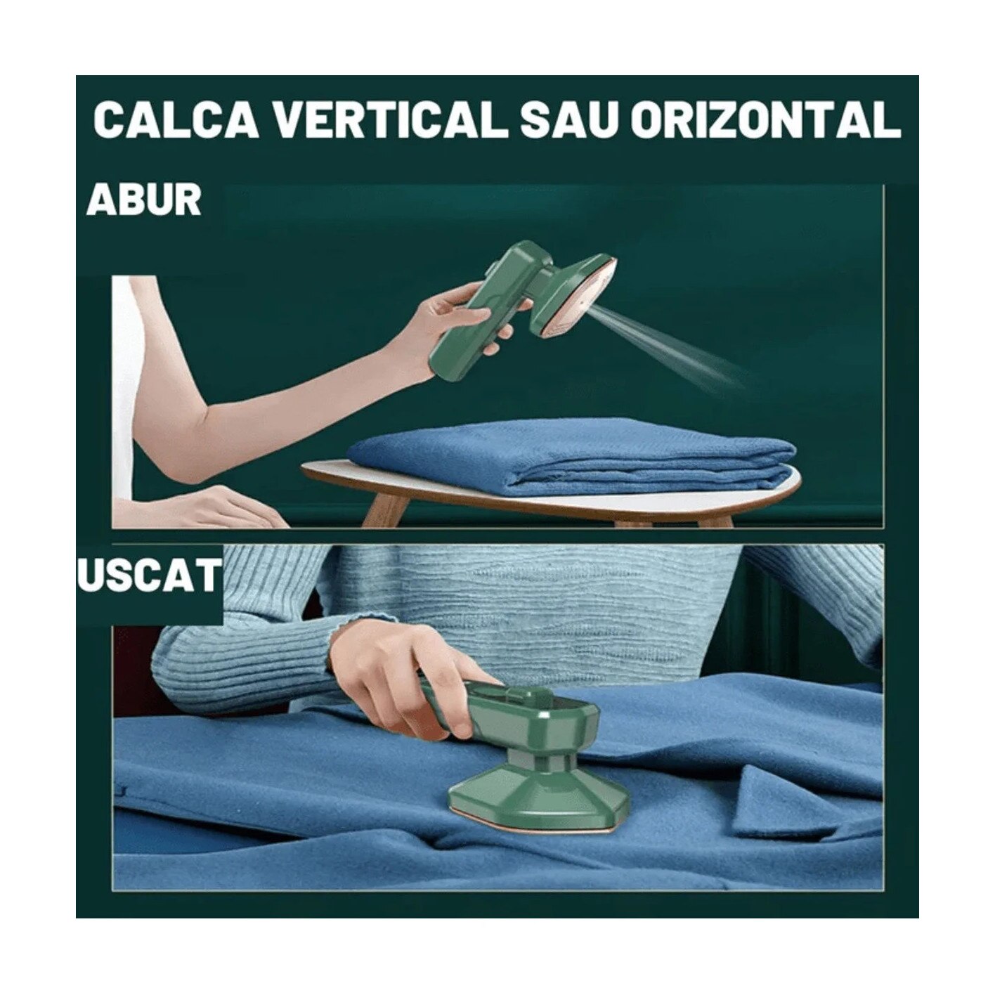 Mini Fier de Calcat Portabil cu Cablu – Ideal pentru Calatorii si Uz Casnic
