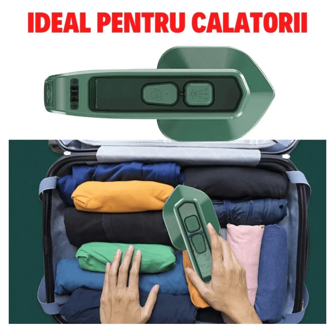 Mini Fier de Calcat Portabil cu Cablu – Ideal pentru Calatorii si Uz Casnic
