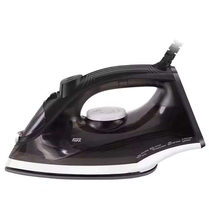 Ютия, ръчна, електрическа, 1400W, с пара, черна