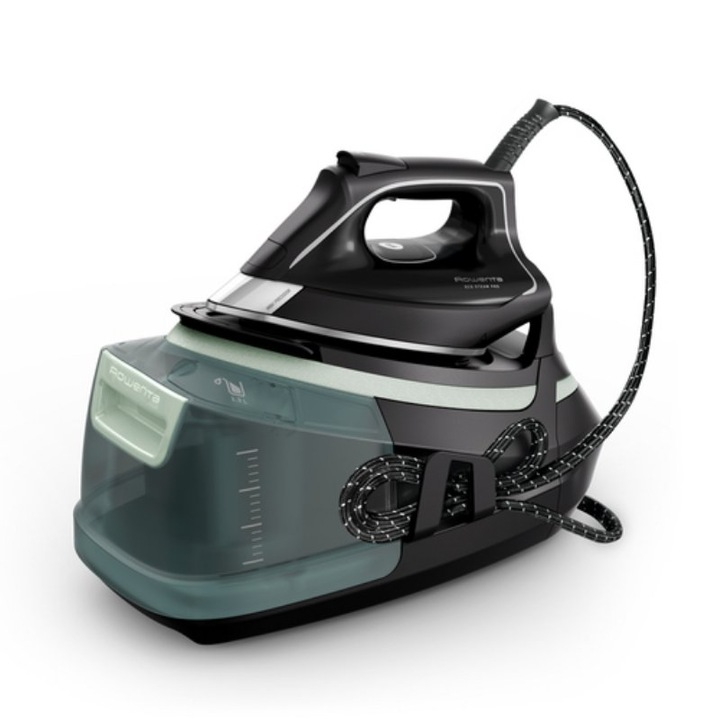 Statie de calcat cu abur ROWENTA Eco Steam Pro DG9621F0, 2800W, 500g/min, 1300ml, Negru