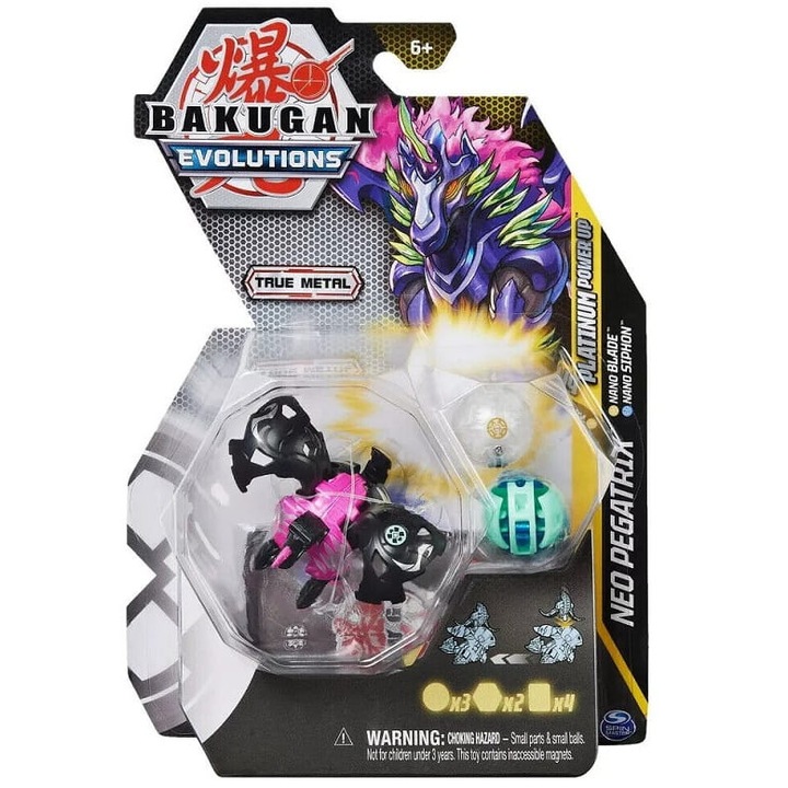 Фигурина Bakugan Evolutions, Neo Pegatrix + комплект Nanogans, 23x16,5x6см