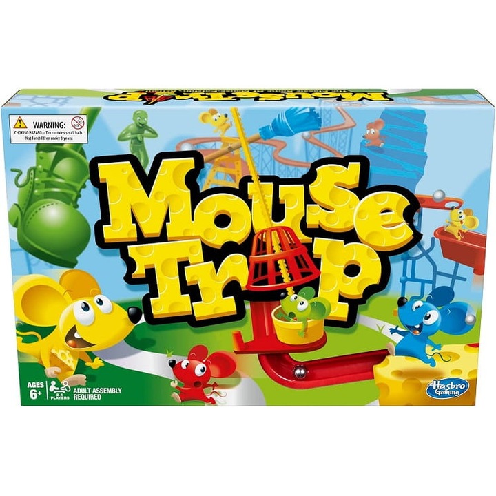 Társasjáték, Hasbro, Egércsapda, 2-4 játékos, 27x27x6cm