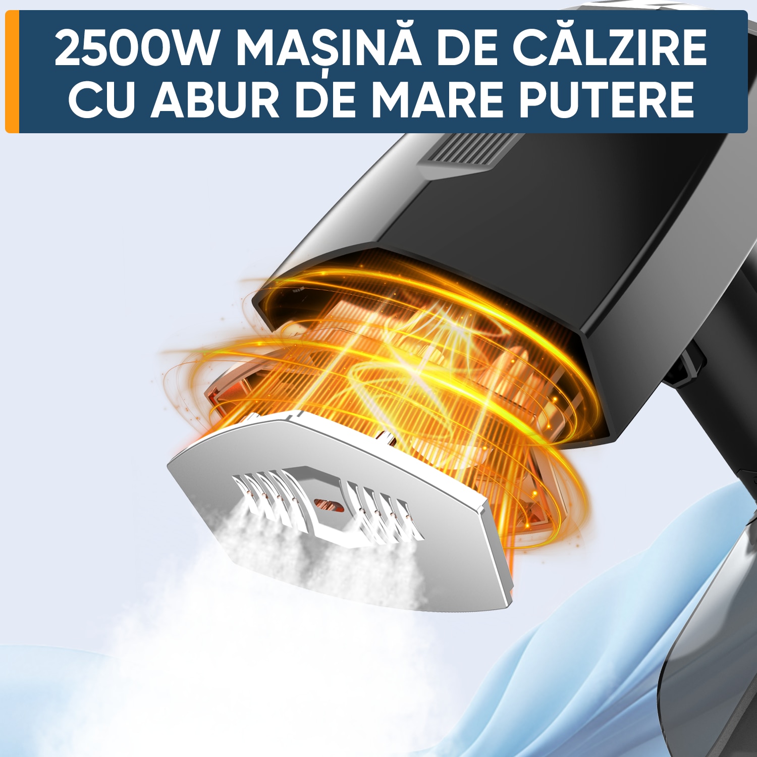 Aparat de calcat vertical portabil cu abur, Ultrixe, 3 niveluri de putere, rezervor detasabil 350ml, abur variabil 0 - 40 g/min, Vaporizator rapid in 30sec, Negru