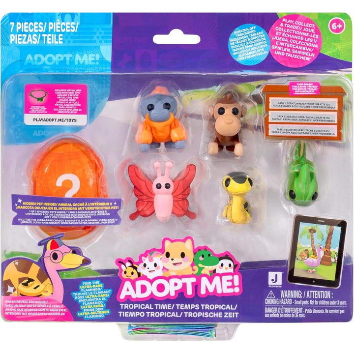 Фигурка Adopt Me! - Тропическо време, 5 фигурки, многоцветни, за деца над 6 години