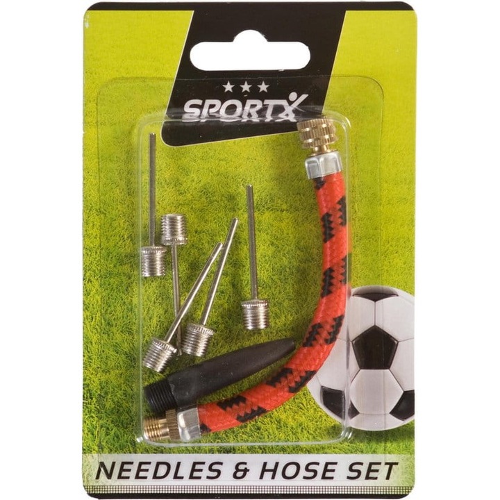 Set SportX, accesorii pompare, 4 ace, 9x12,5x1,5cm