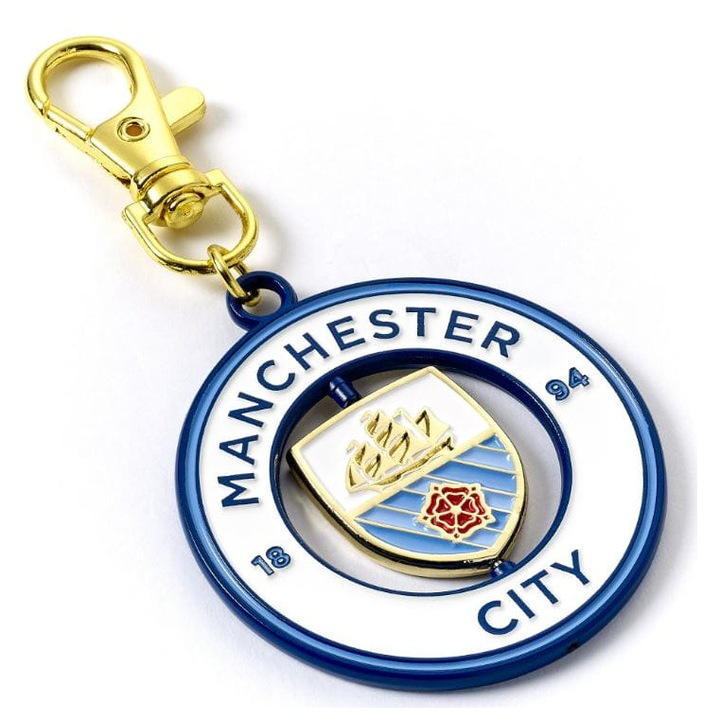 Manchester City kulcstartó, The Carat Shop, fém, zománcozott, 14+ év