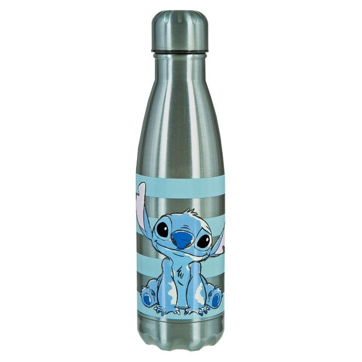 Sticla termica, Undercover, Stitchy, 500 ml, albastra, 27x7x7cm