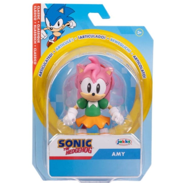 Figurina Sonic The Hedgehog, Amy, 6 cm, multicolor, pentru copii peste 3 ani