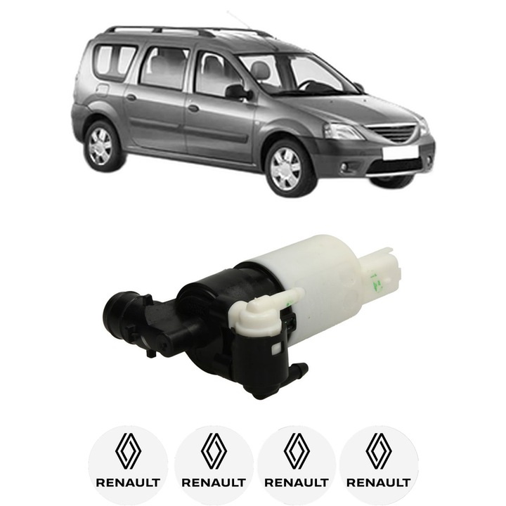 Pompa de apa spalare parbriz RENAULT LOGAN I Estate (KS_) din 2007-2015, auto, Febi, 4x Stickere auto cu RENAULT