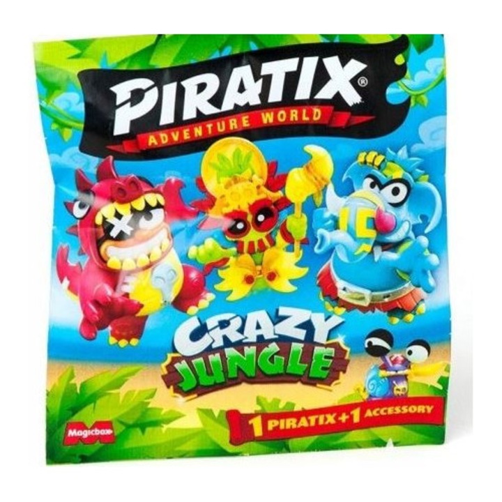 Чанта изненада Piratix Crazy Jungle, Magic Box, 70 фигурки с аксесоари, неонов ефект, 3 години+