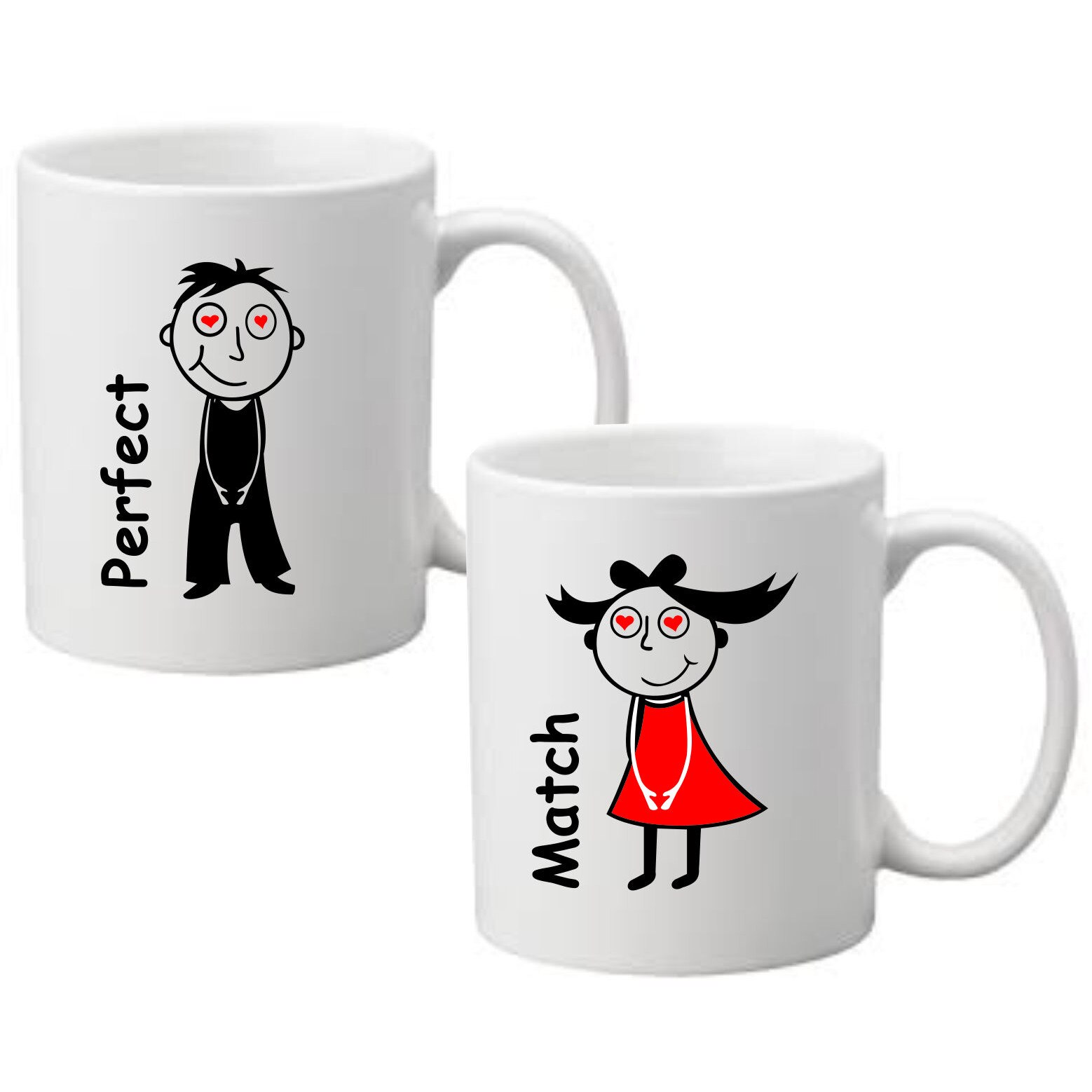 Set cani personalizate, ceramica alba, capacitate 300 ml/cana, 