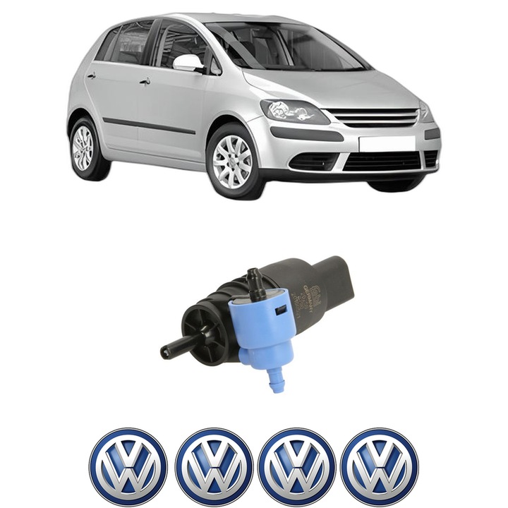 Pompa de apa spalare parbriz Volkswagen GOLF PLUS V (5M1, 521) din 2004-2013, auto, Febi, 4x Stickere auto cu Volkswagen