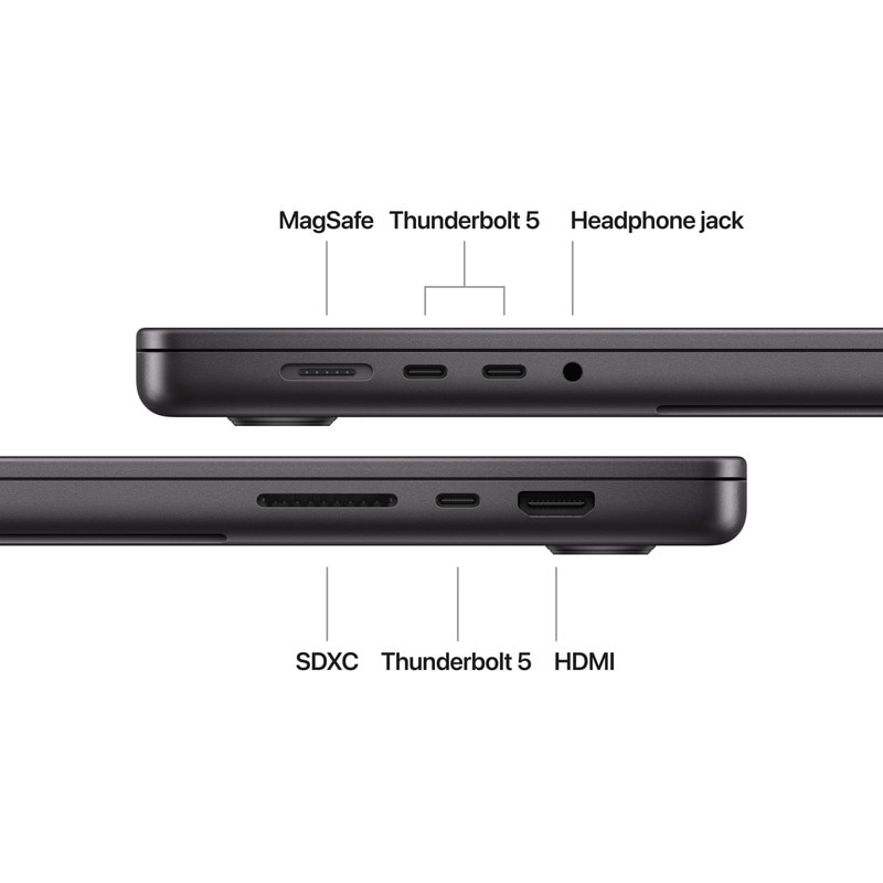 Laptop Apple 16.2'' MacBook Pro 16 Liquid Retina XDR, Apple M4 Pro chip (14-core CPU), 48GB, 1TB SSD, Apple M4 Pro 20-core GPU, macOS, Space Black, INT keyboard, 2024