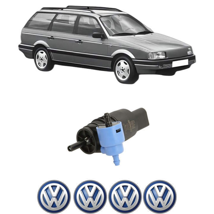 Pompa de apa spalare parbriz Volkswagen PASSAT B3/B4 Variant (3A5, 35I) din 1988-1997, auto, Febi, 4x Stickere auto cu Volkswagen