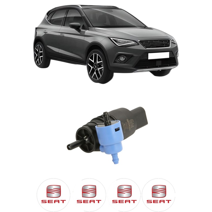 Pompa de apa spalare parbriz SEAT ARONA (KJ7, KJP) din 2017-2020, auto, Febi, 4x Stickere auto cu SEAT