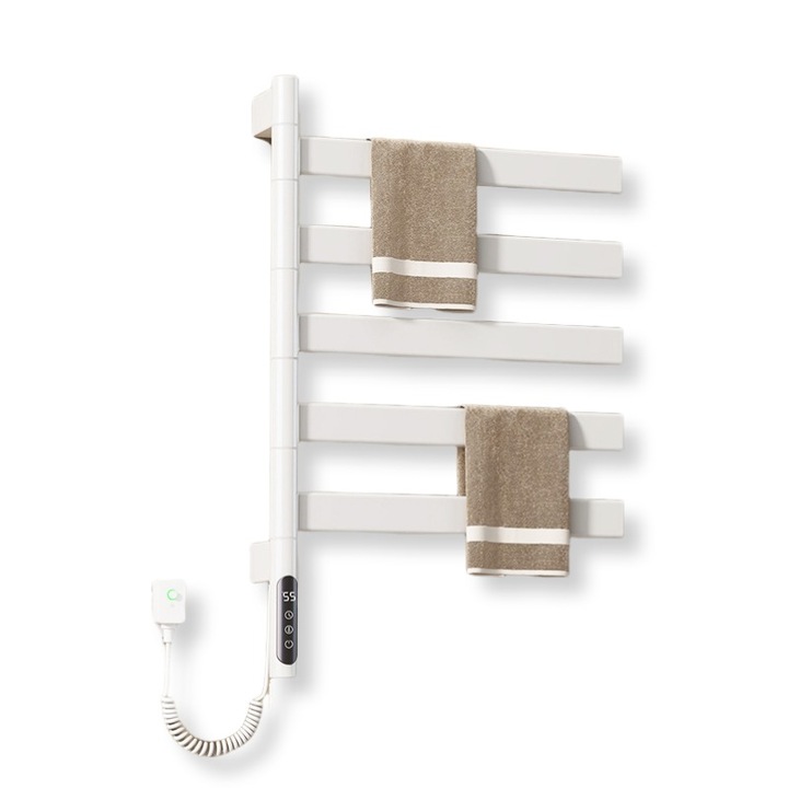 Електрически стенен нагревател Home SIOYIE G68, 120W с карбон, IPX4 водоустойчив, тъч контрол с таймер, EU щепсел, за суха и топла баня, бял