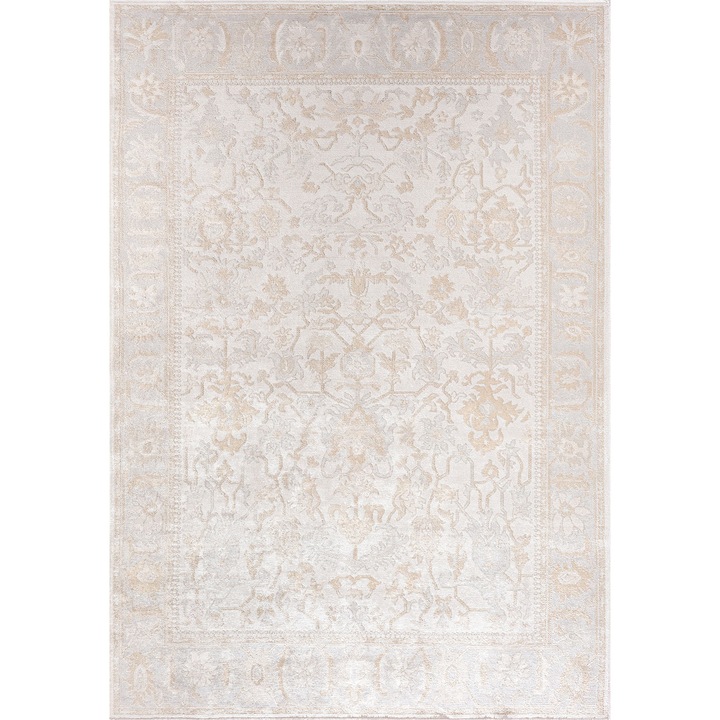 Keleti szőnyeg, Rug Couture, 3729, világosszürke-bézs-krém, 2700g/m², 7mm