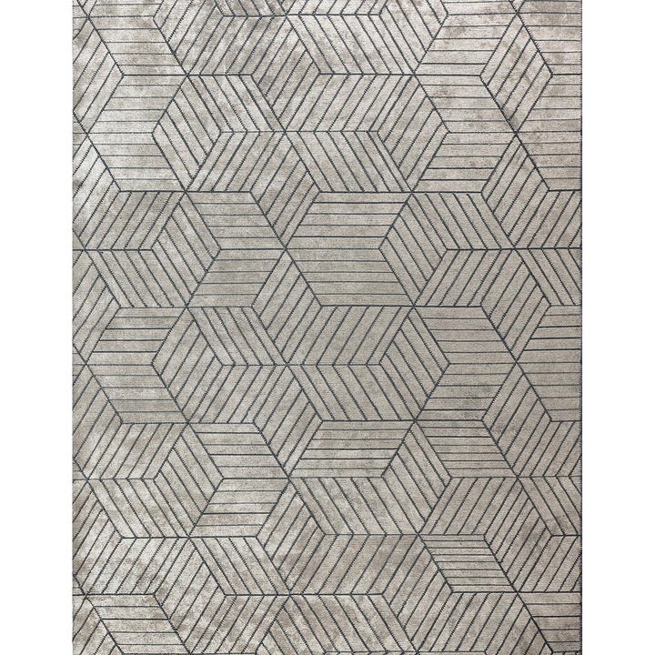 Плосък килим, Rug Couture, модел Bergamo, цвят антрацит, 2300g/m², дебелина 7мм