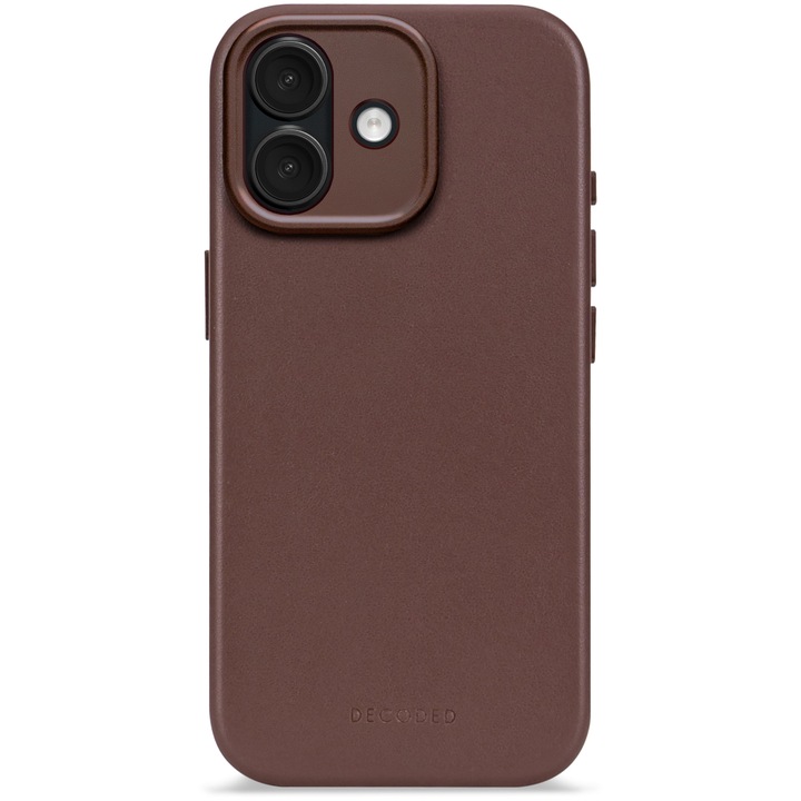 Кожен калъф DECODED за iPhone 17 - Chocolate Brown