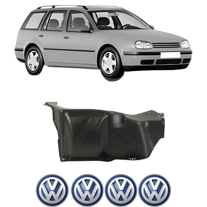 Scut motor Volkswagen GOLF IV Variant (1J5) din 1999-2006, protectie auto, plastic, 4x Stickere auto cu Volkswagen