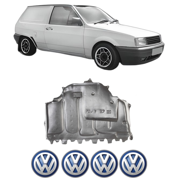 Scut motor Volkswagen POLO Van Hatchback Van (6N1) din 1994-1999, protectie auto, plastic, 4x Stickere auto cu Volkswagen