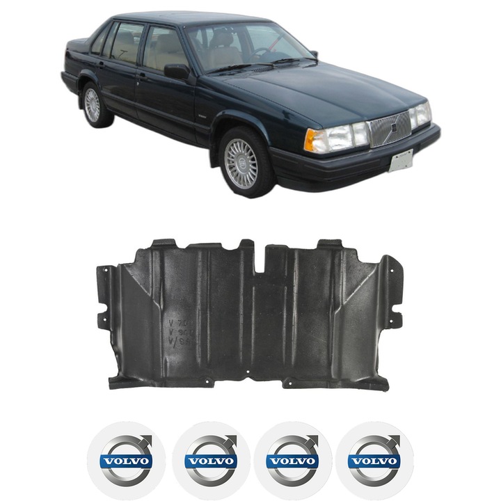 Scut motor VOLVO 940 II (944) din 1994-1998, protectie auto, plastic, 4x Stickere auto cu VOLVO