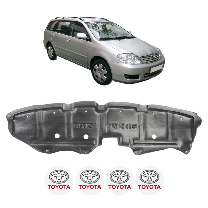Scut bara TOYOTA COROLLA Estate (_E12_) din 2002-2007, protectie auto, plastic, 4x Stickere auto cu TOYOTA