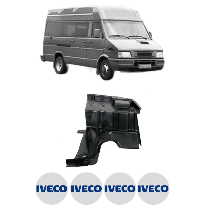 Scut motor IVECO DAILY II Bus din 1990-1999, protectie auto, plastic, 4x Stickere auto cu IVECO