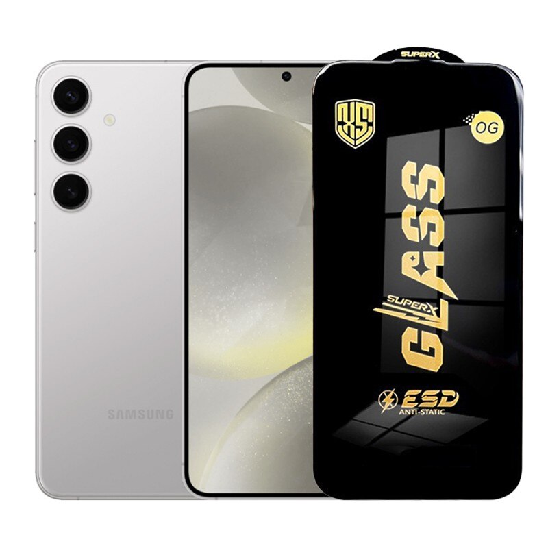 Folie de Protectie pentru Samsung Galaxy S24+, Flippy, Sticla Securizata ESD, Margini Negre, Rezistenta la Zgirieturi, Antistatica, 0.35 mm, Transparenta