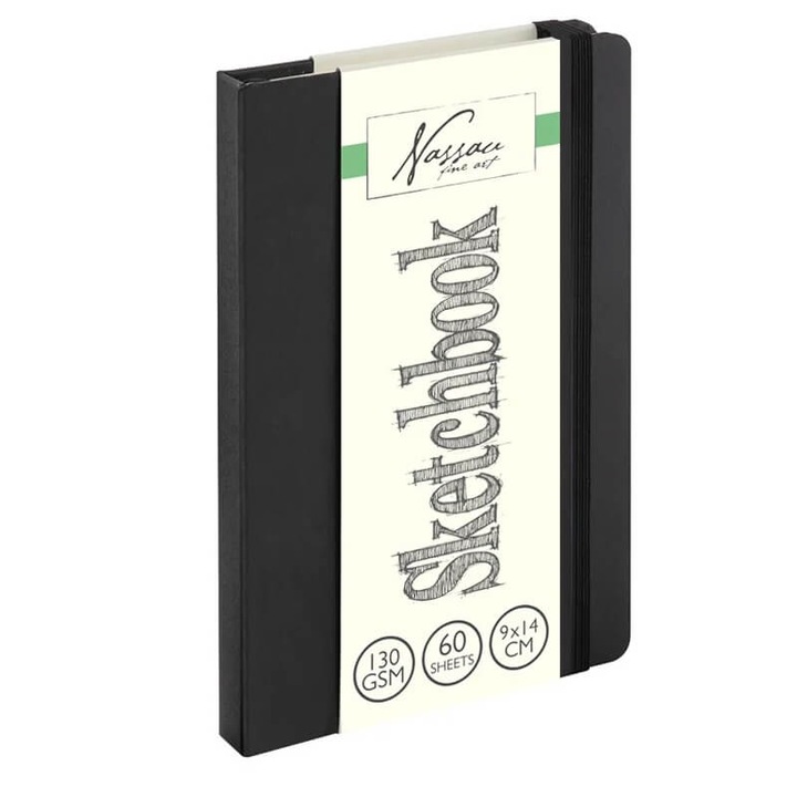 Caiet de schite Sketchbook Nassau Fine Art 9 x 14 cm 60 file 130 gr