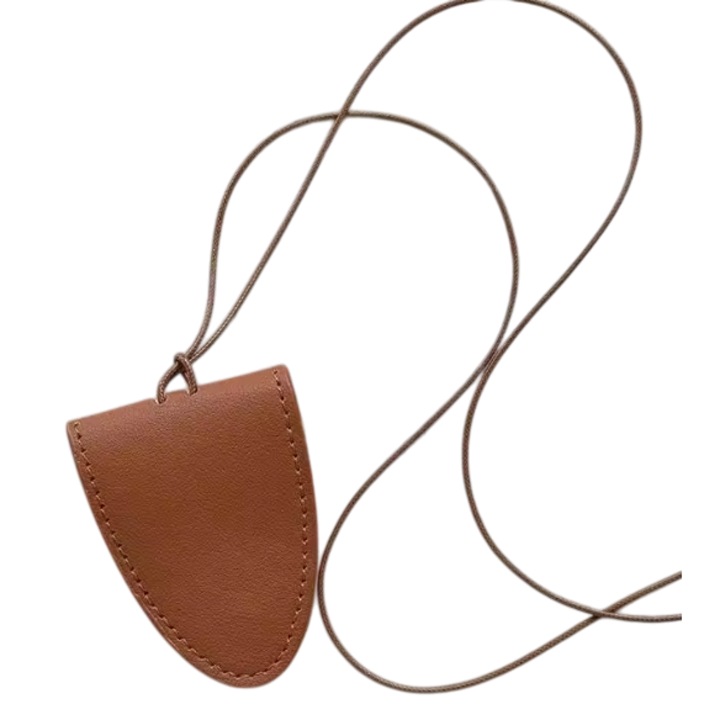 Toc pentru Ochelari Neo™ din Piele, Design Portabil, cu Snur, Pliabil, 17x8x1cm, Maro