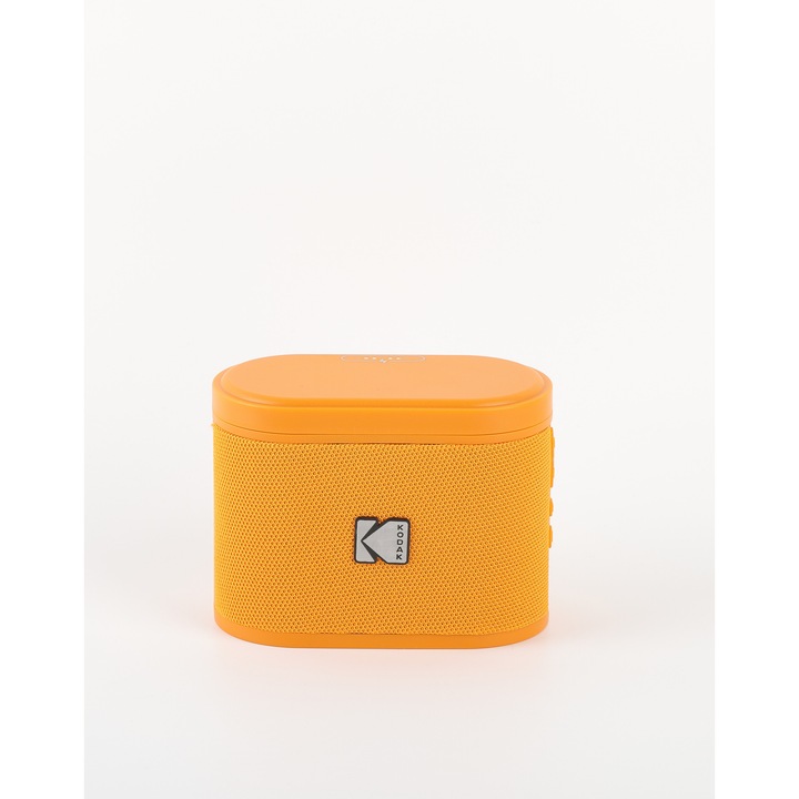KODAK SOUNDBRIX X1 Bluetooth колонка с HD звук, преносима, безжична, водоустойчива IPX4, с време за възпроизвеждане до 5 часа, V5.4, 5W, USB-C, Оранжева