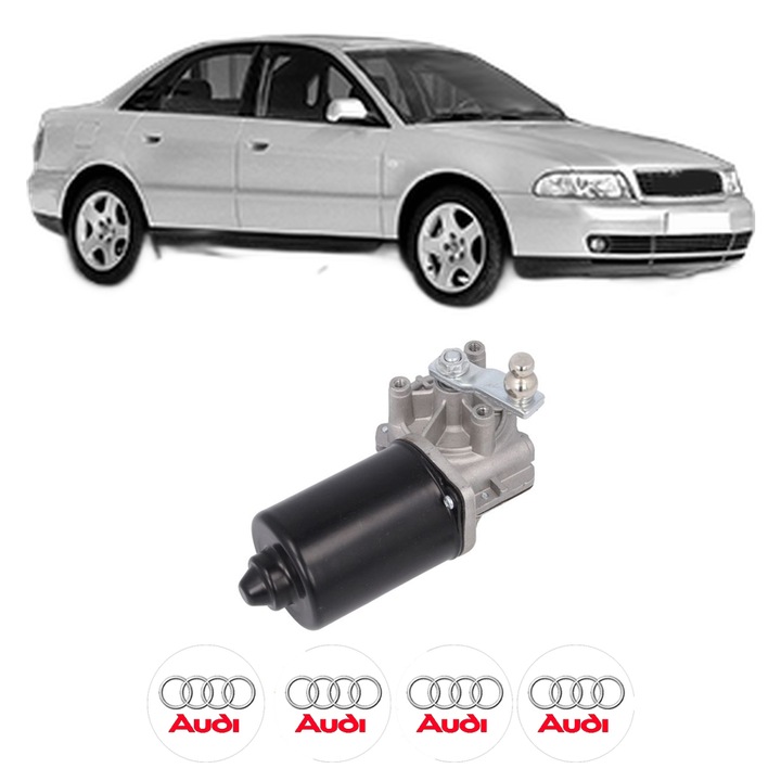 Motor Stergator Fata AUDI A4 B5 (8D2) din 1994-2001, auto, 4x Stickere auto cu AUDI