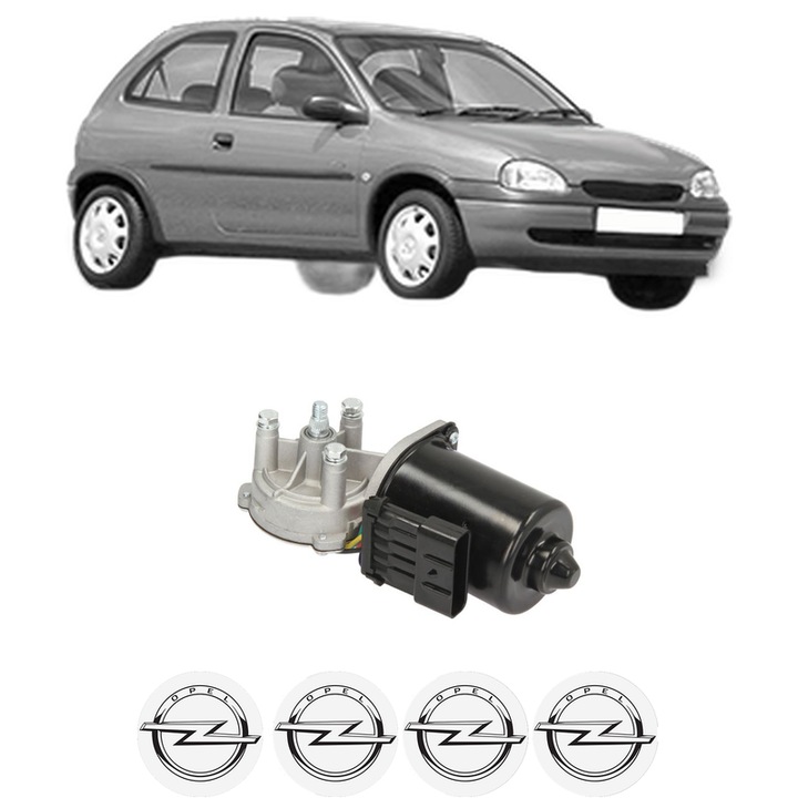 Motor Stergator Fata OPEL CORSA B (S93) din 1993-2000, auto, 4x Stickere auto cu OPEL
