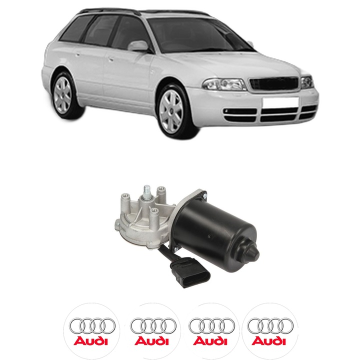 Motor Stergator Fata AUDI A4 B5 Avant (8D5) din 1994-2001, auto, 4x Stickere auto cu AUDI