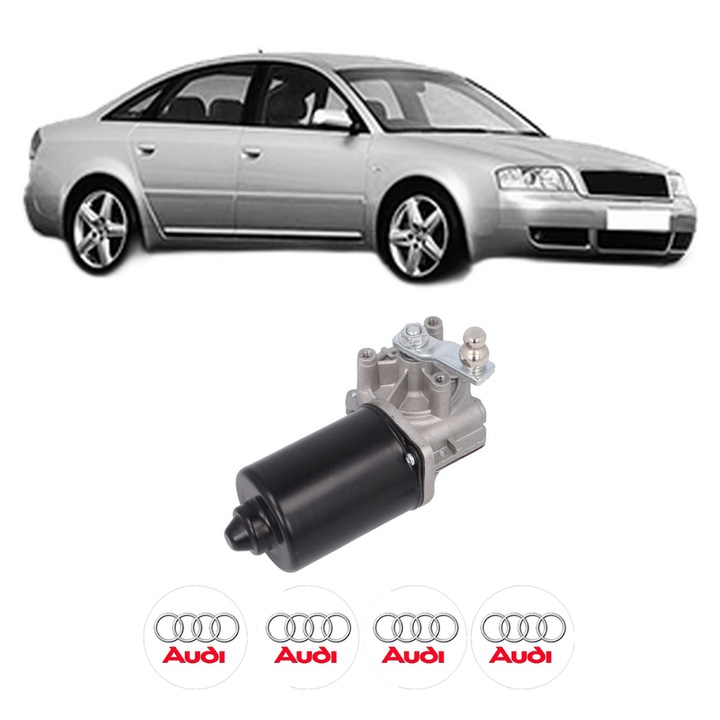 Motor Stergator Fata AUDI A6 C5 (4B2, 4B4) din 1997-2005, auto, 4x Stickere auto cu AUDI