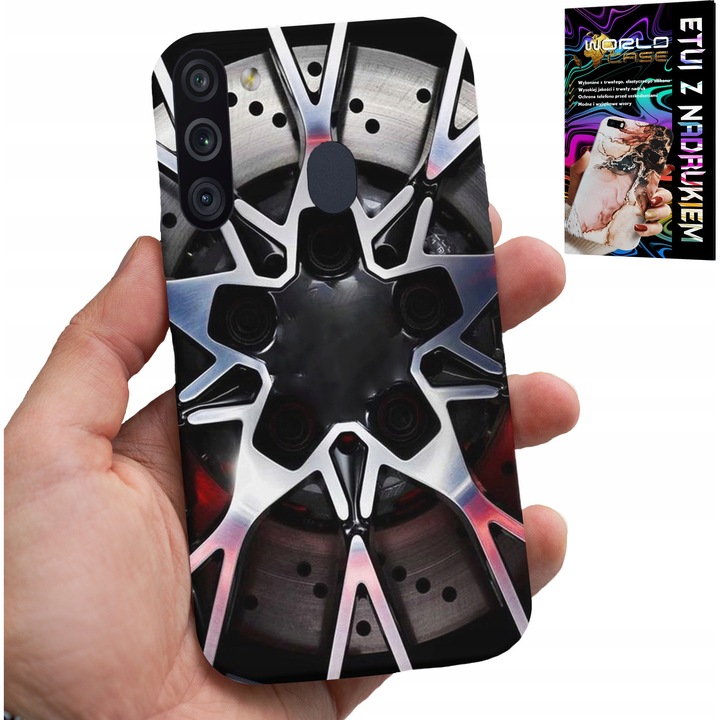 Telefontok Samsung Galaxy A21-hez, World Case, szilikon, teljes színnyomtatás, személyre szabott design